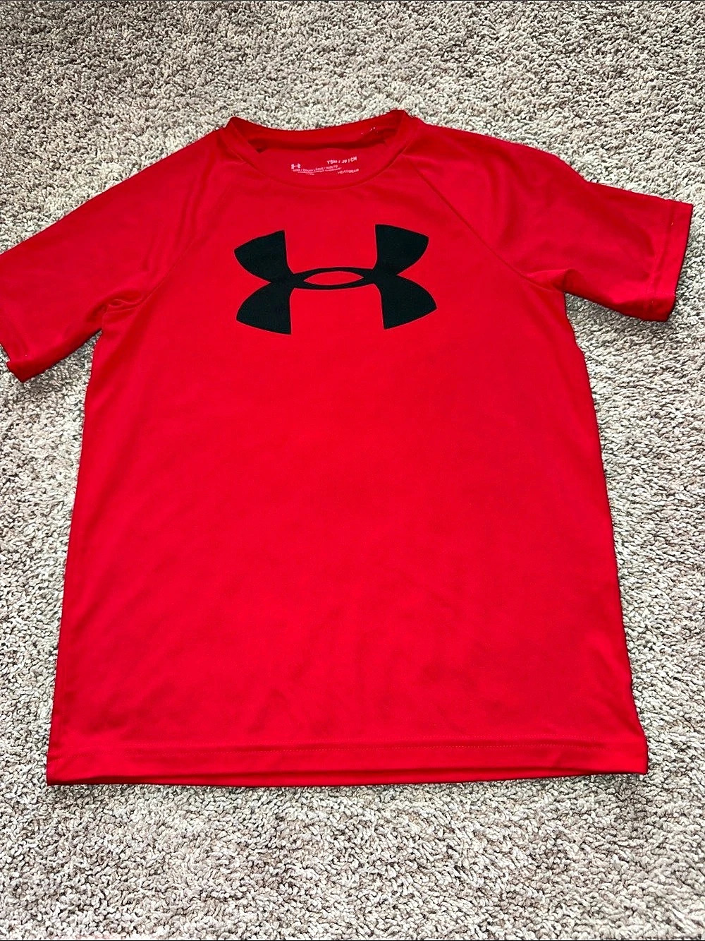 Under Armour UA Tech Big Logo Short Sleeve T-Shirt Red Boys Small